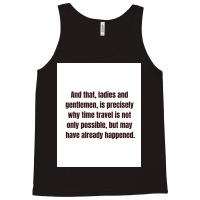 Time Travel Poster 80s Tank Top | Artistshot