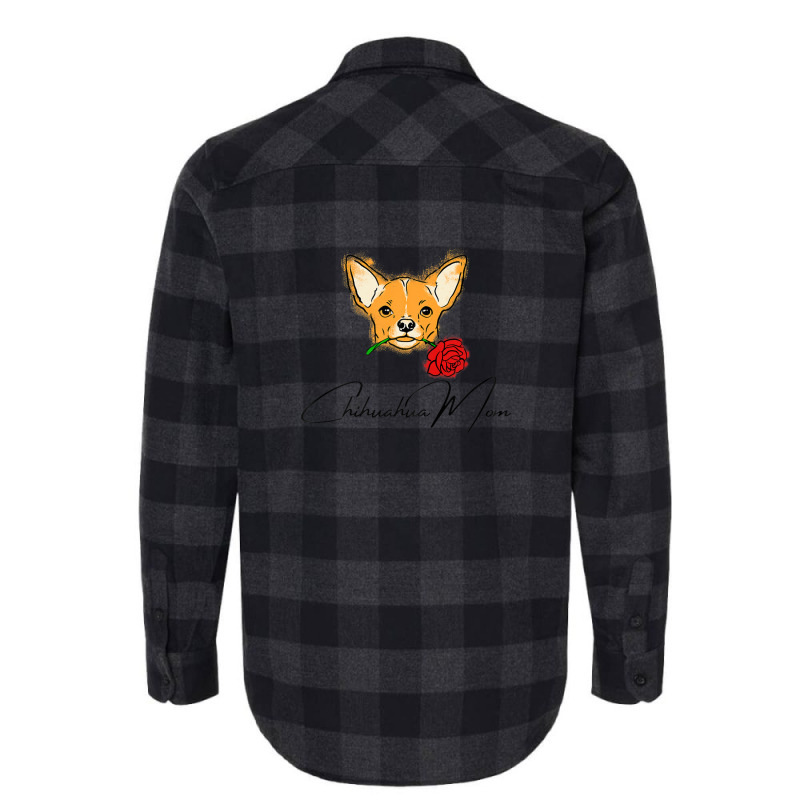 Womens Chihuahua Mom With Cute Puppy Face - Gift For Chihuahua Mom Flannel Shirt | Artistshot