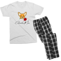 Womens Chihuahua Mom With Cute Puppy Face - Gift For Chihuahua Mom Men's T-shirt Pajama Set | Artistshot