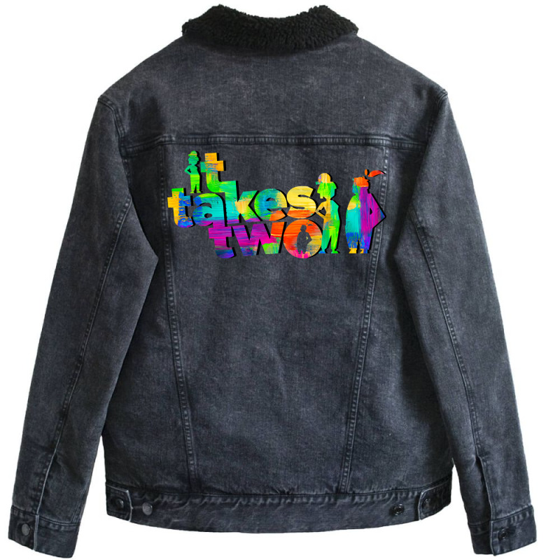 Retro Vintage It Takes Two Games Christmas Unisex Sherpa-lined Denim Jacket | Artistshot