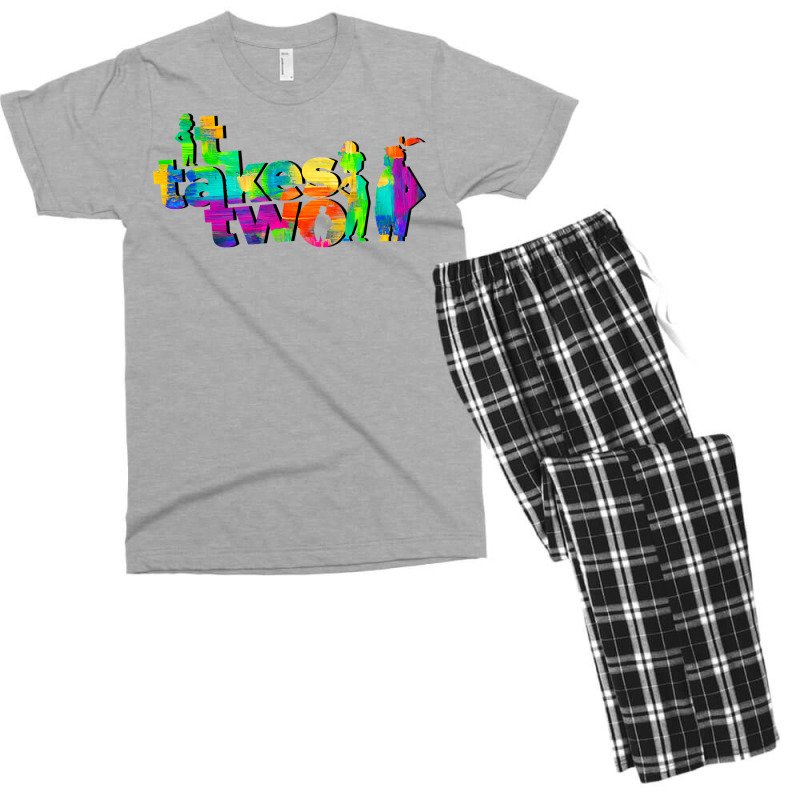 Retro Vintage It Takes Two Games Christmas Men's T-shirt Pajama Set | Artistshot