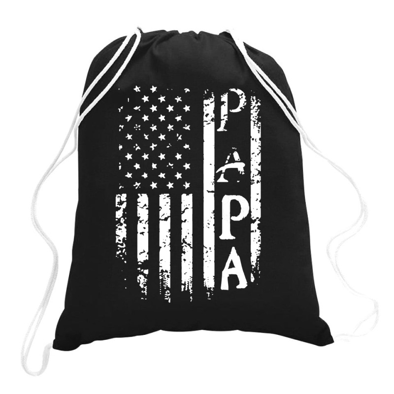 American Papa!! Drawstring Bags | Artistshot