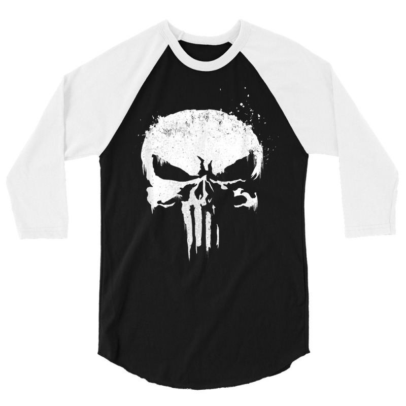 The White Skull 3/4 Sleeve Shirt by LeslyLindgren | Artistshot