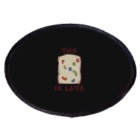 Rock Climbing Bouldering Funny Floor Is Lava Oval Patch | Artistshot