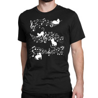 Music Note And Cat For Dark Classic T-shirt | Artistshot