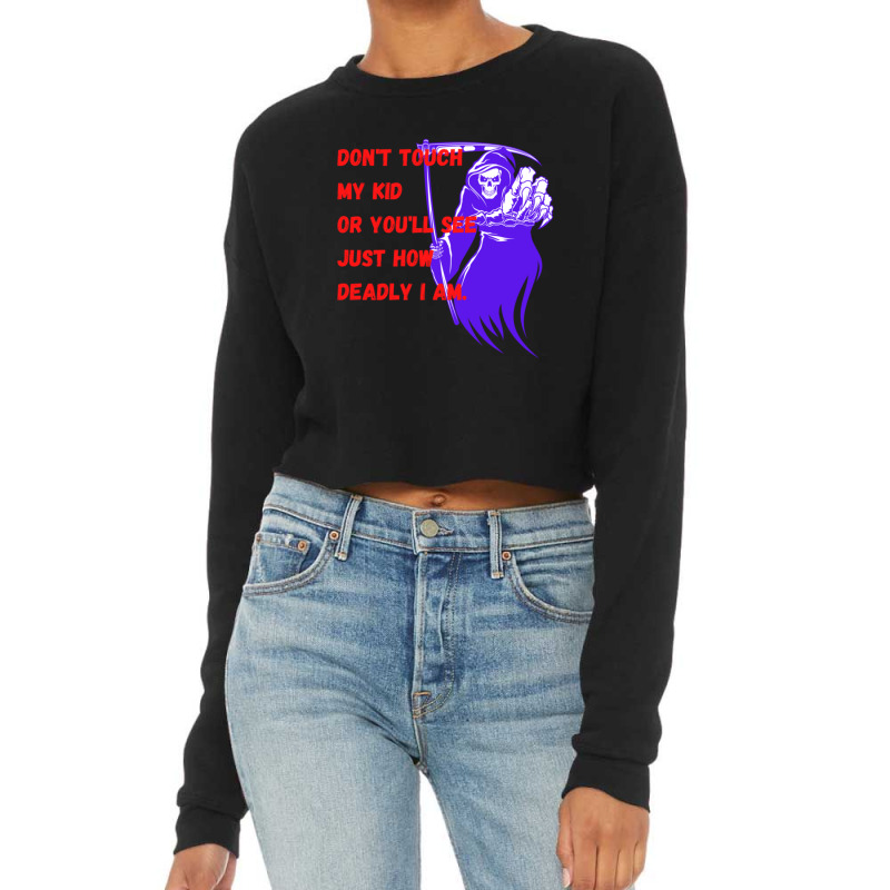 Grim Reaper Save Our Children From Pedophiles Cropped Sweater by THOMASMANUEL | Artistshot