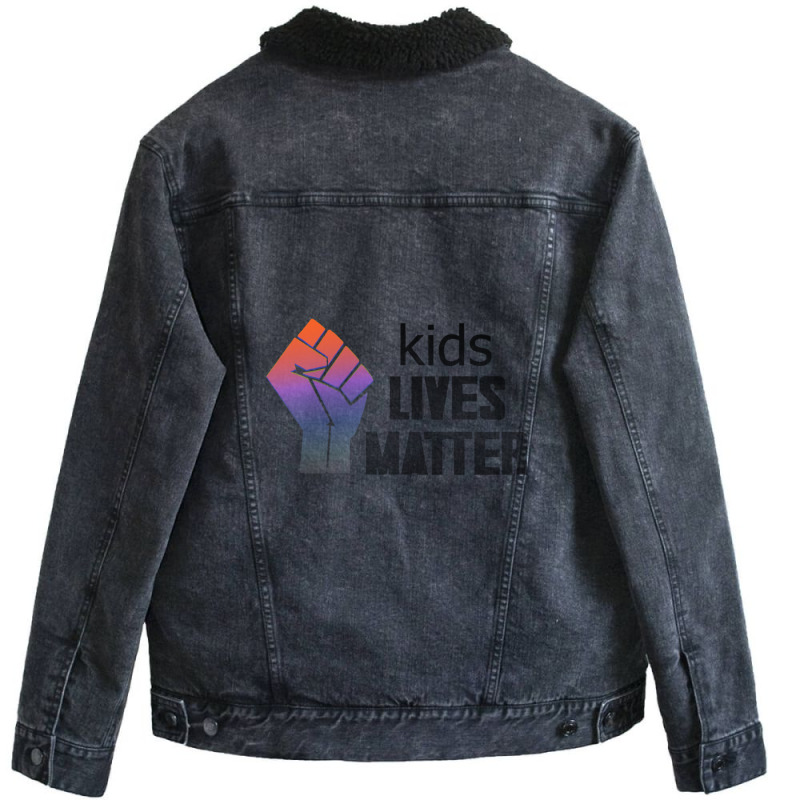 Kids Lives Matter  4 Unisex Sherpa-Lined Denim Jacket by THOMASMANUEL | Artistshot