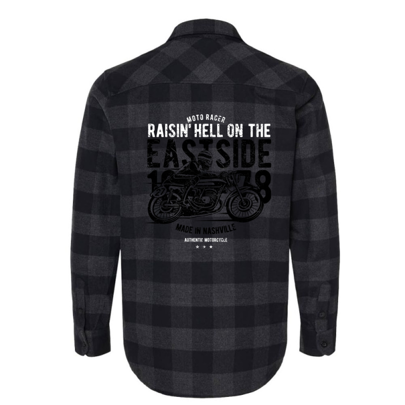 Motorcycles Nashville Raise Hell Cafe Racer  1 Flannel Shirt | Artistshot