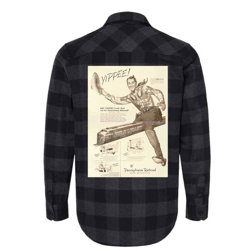 1951 Genuine Rr Ad - Hey Kiddies!  Hop On My Train! Long Flannel Shirt by THOMASMANUEL | Artistshot