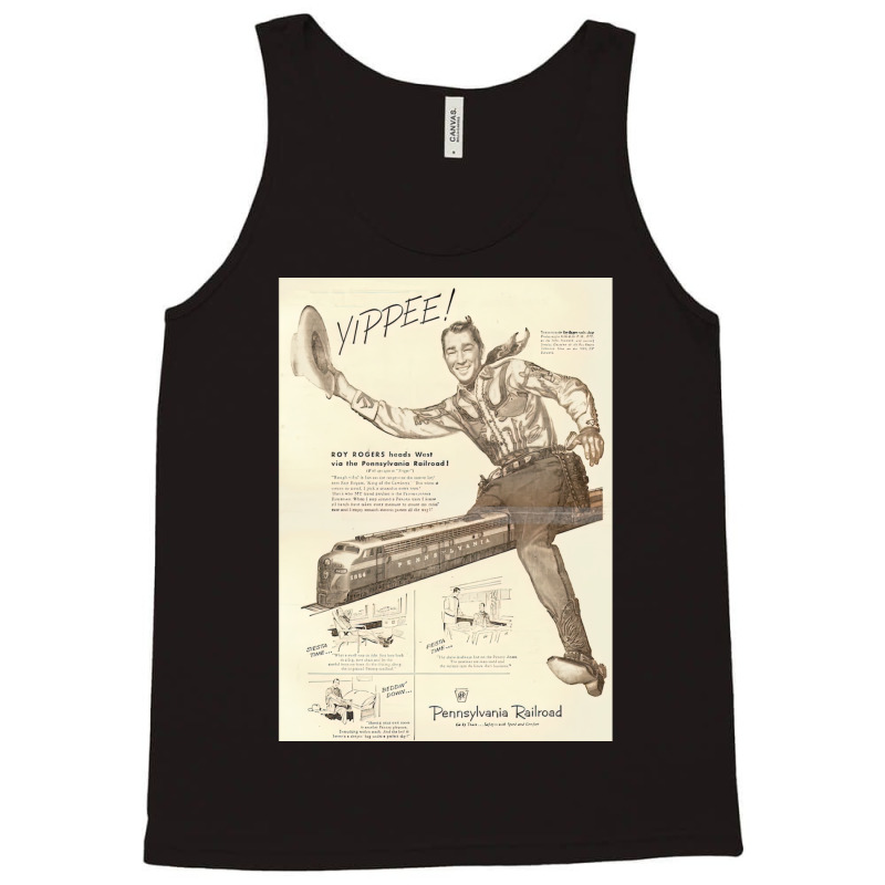 1951 Genuine Rr Ad - Hey Kiddies!  Hop On My Train! Long Tank Top by THOMASMANUEL | Artistshot