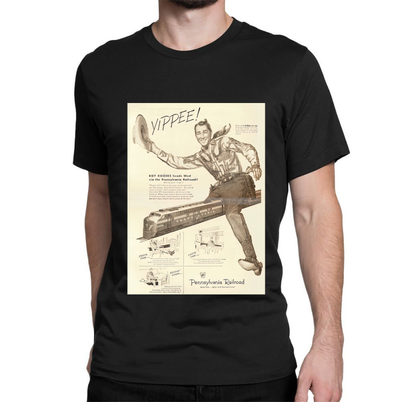 1951 Genuine Rr Ad - Hey Kiddies!  Hop On My Train! Long Classic T-shirt by THOMASMANUEL | Artistshot