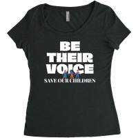 Be Their Voice Save Our Children Women's Triblend Scoop T-shirt | Artistshot