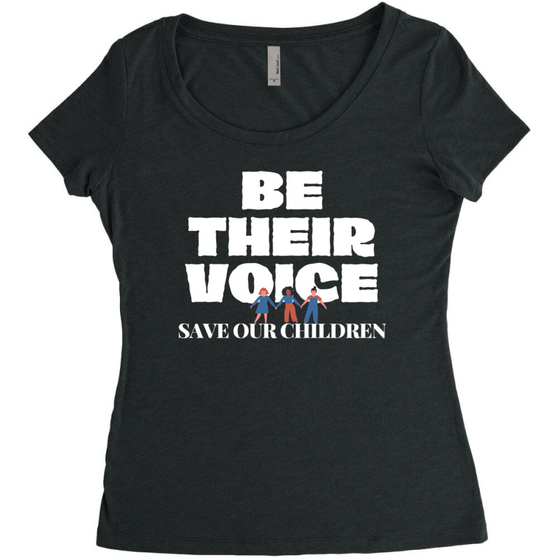 Be Their Voice Save Our Children Women's Triblend Scoop T-shirt by THOMASMANUEL | Artistshot