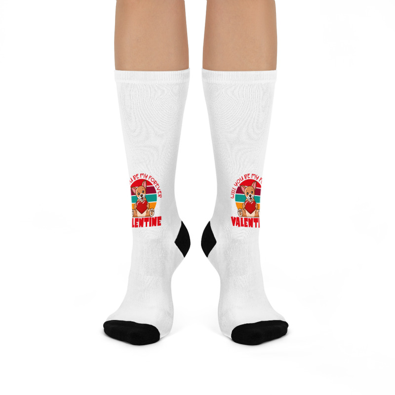 Chihuahua Valentine Will You Be My Forever Cute Valentine Crew Socks | Artistshot