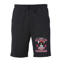 Easily Distracted By Chihuahua Floral Dog Mom Fleece Short | Artistshot