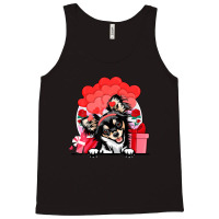 Tri Colo Chihuahua Valentines Day Dog Hearts Flowers Tank Top | Artistshot