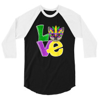 I Love Mardi Gras Chihuahua Dog Puppy Lover 3/4 Sleeve Shirt | Artistshot