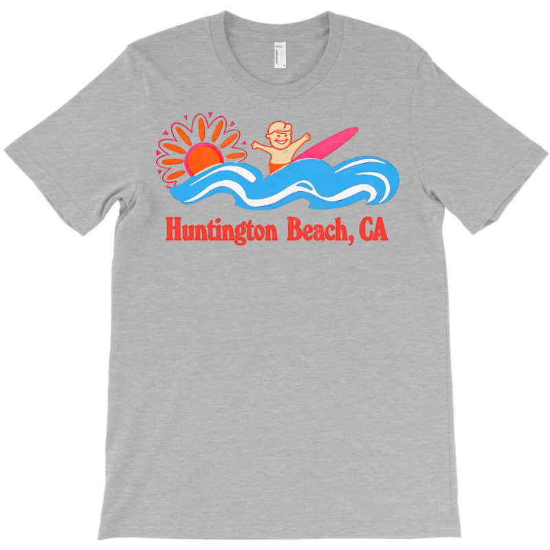 Huntington Beach, Ca   Original Retro Style Surf Beach Design T-shirt | Artistshot