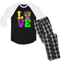 Chihuahua Love Mardi Gras New Orleans Men's 3/4 Sleeve Pajama Set | Artistshot