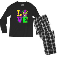 Chihuahua Love Mardi Gras New Orleans Men's Long Sleeve Pajama Set | Artistshot