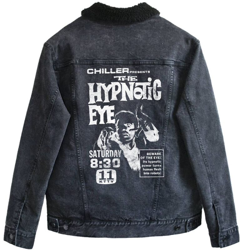 Hypnotic Eye       Vintage 70s Horror Aesthetic Unisex Sherpa-lined Denim Jacket | Artistshot