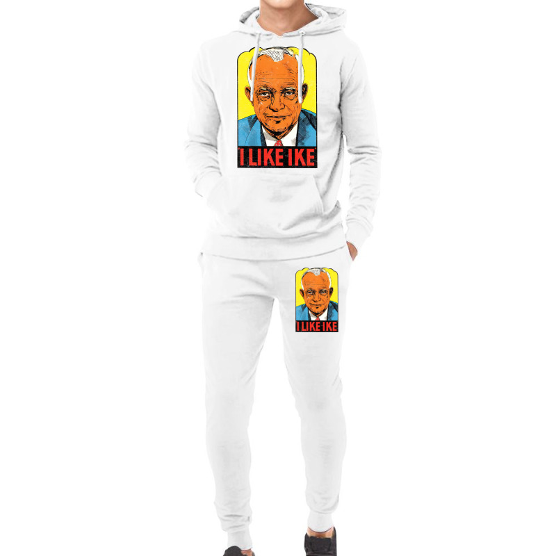 I Like Ike   Vintage Style Eisenhower Graphic Hoodie & Jogger Set | Artistshot