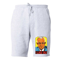 I Like Ike   Vintage Style Eisenhower Graphic Fleece Short | Artistshot