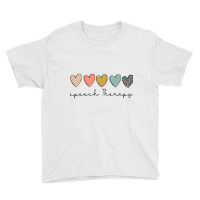 Speech Therapy Leopard Hearts Speech Language Pathology Slp Youth Tee | Artistshot