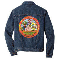 Belle Neige Camembert     Vintage Francophile Cheese Label Men Denim Jacket | Artistshot