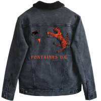 Fontaines Dc ∆∆ Fan Art Tribute Design (1) Unisex Sherpa-lined Denim Jacket | Artistshot