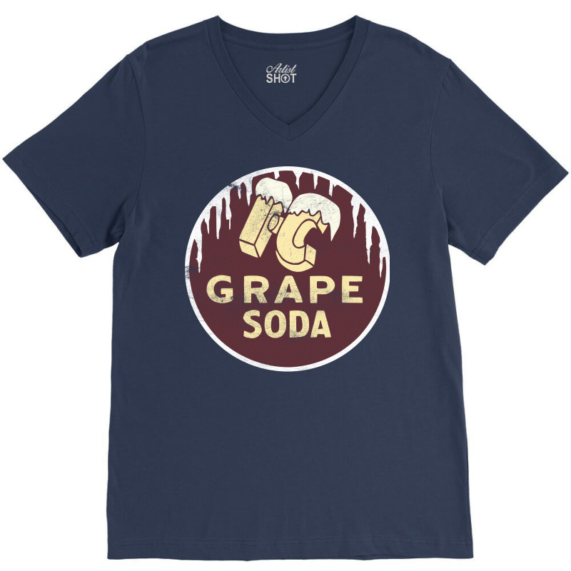 Ic Grape Soda       Vintage Faded Style Aesthetic Design V-neck Tee | Artistshot