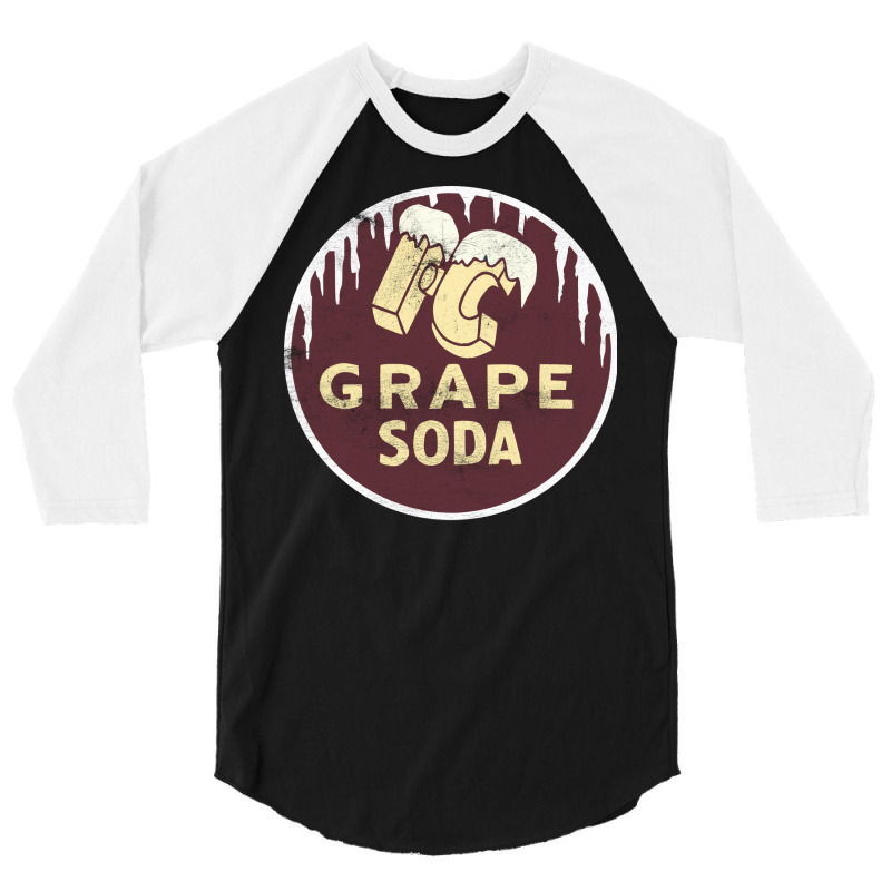 Ic Grape Soda       Vintage Faded Style Aesthetic Design 3/4 Sleeve Shirt | Artistshot