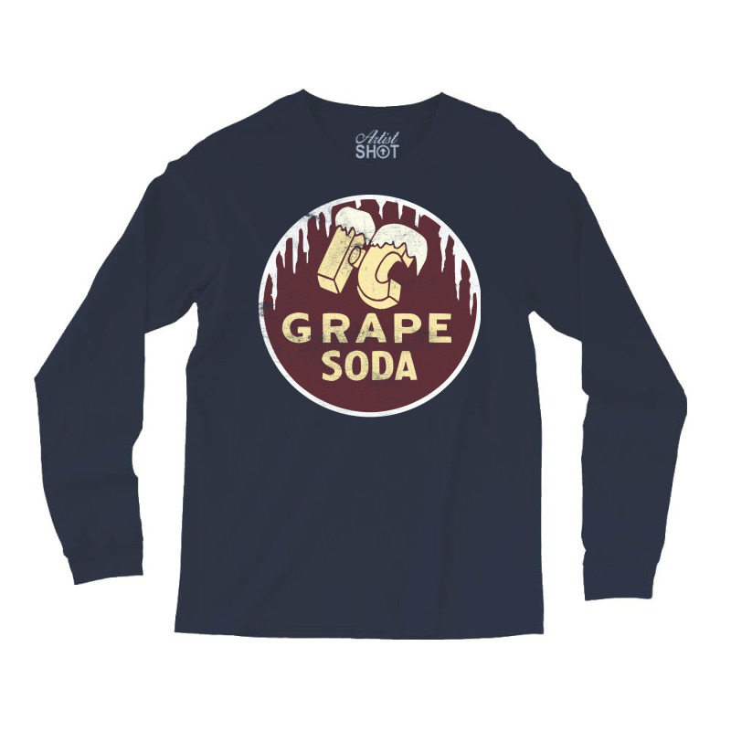 Ic Grape Soda       Vintage Faded Style Aesthetic Design Long Sleeve Shirts | Artistshot