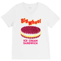 Big Wheel Ice Cream Sandwich V-neck Tee | Artistshot