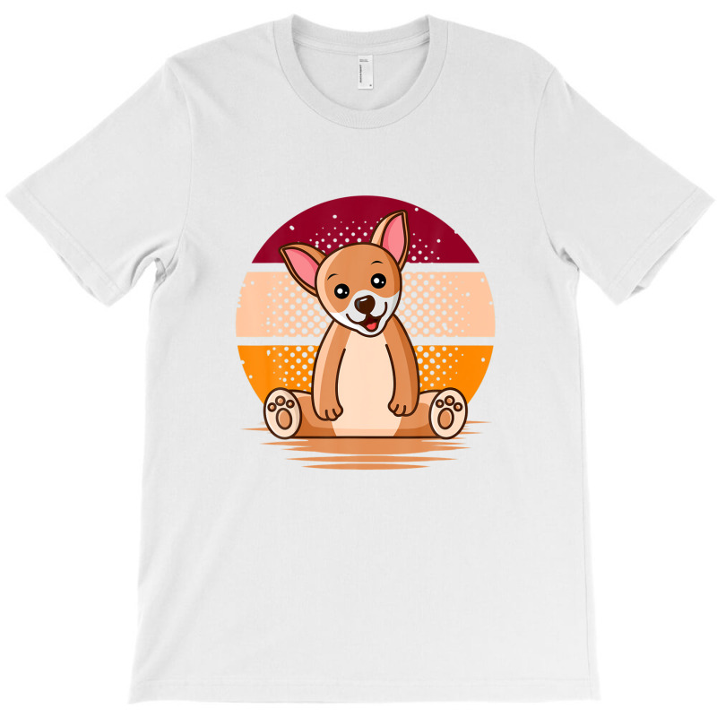 Chihuahua Dog Retro Halftone Sunset T-shirt | Artistshot