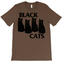 Black Cat Flag   Faded Style Kitty Fan Design T-shirt | Artistshot