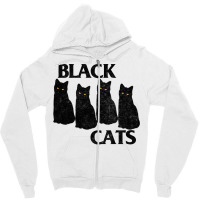 Black Cat Flag   Faded Style Kitty Fan Design Zipper Hoodie | Artistshot