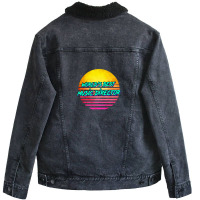 Retro 1980s Music Directing Unisex Sherpa-lined Denim Jacket | Artistshot