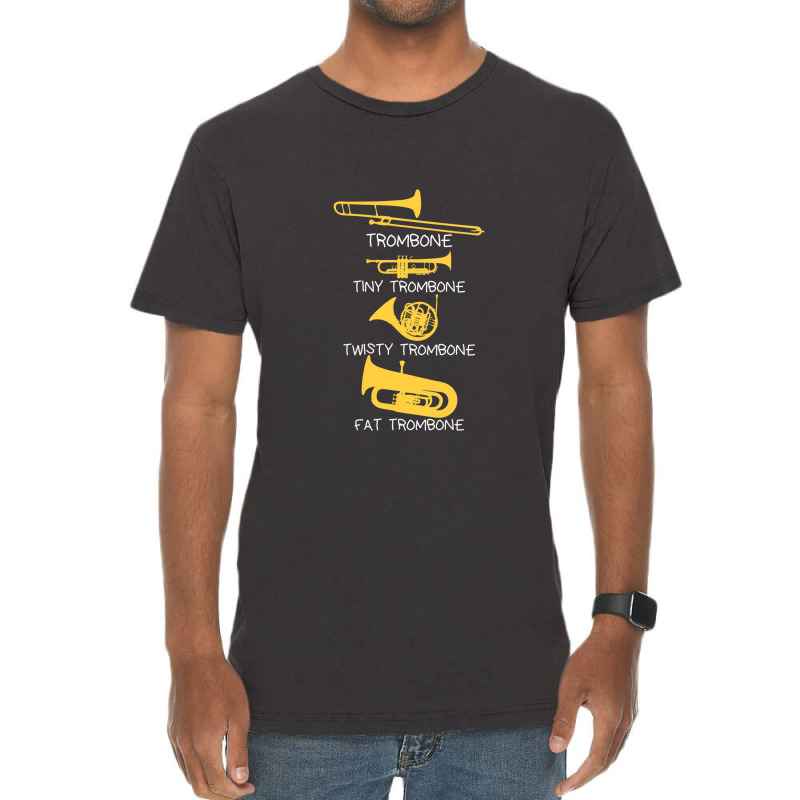 Funny Types Of Trombones Vintage T-Shirt by CharlesZacharias | Artistshot