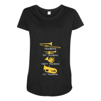 Funny Types Of Trombones Maternity Scoop Neck T-shirt | Artistshot