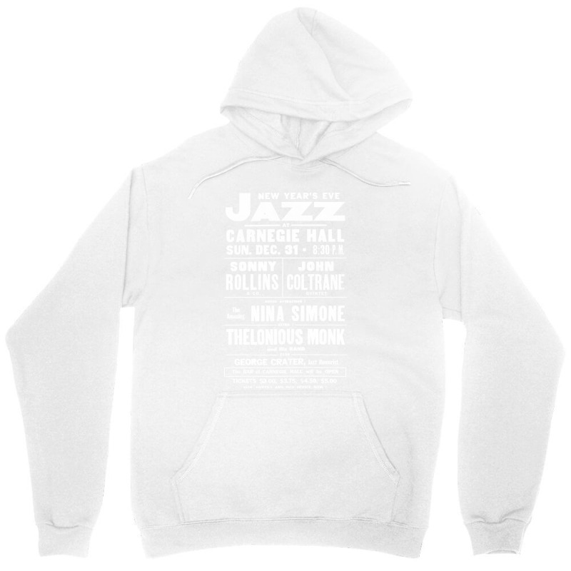 Jazz At Carnegie Hall       Vintage Jazz Poster (1) Unisex Hoodie | Artistshot