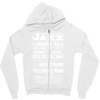 Jazz At Carnegie Hall       Vintage Jazz Poster (1) Zipper Hoodie | Artistshot