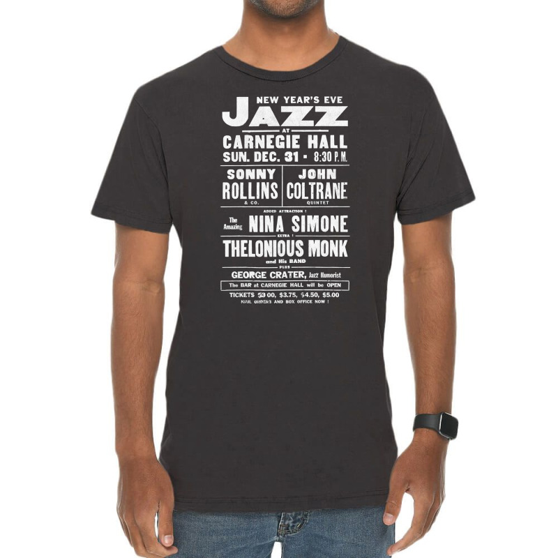 Jazz At Carnegie Hall       Vintage Jazz Poster (1) Vintage T-shirt | Artistshot