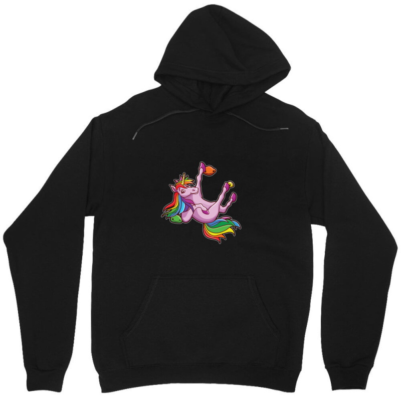 Funny Unicorn Rock Climbing Bouldering Rainbow Unisex Hoodie | Artistshot