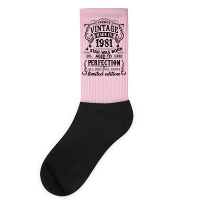 Vintage 1981 Socks Designed By Sabriacar