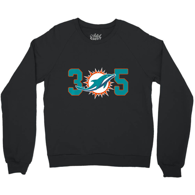 305 Modern Miami Football, Cool Dolphin, Tailgate Party Fan Premium Crewneck Sweatshirt | Artistshot