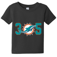 305 Modern Miami Football, Cool Dolphin, Tailgate Party Fan Premium Baby Tee | Artistshot