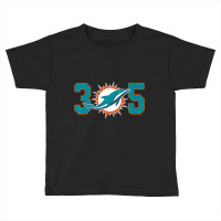 305 Modern Miami Football, Cool Dolphin, Tailgate Party Fan Premium Toddler T-shirt | Artistshot