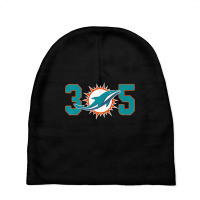 305 Modern Miami Football, Cool Dolphin, Tailgate Party Fan Premium Baby Beanies | Artistshot