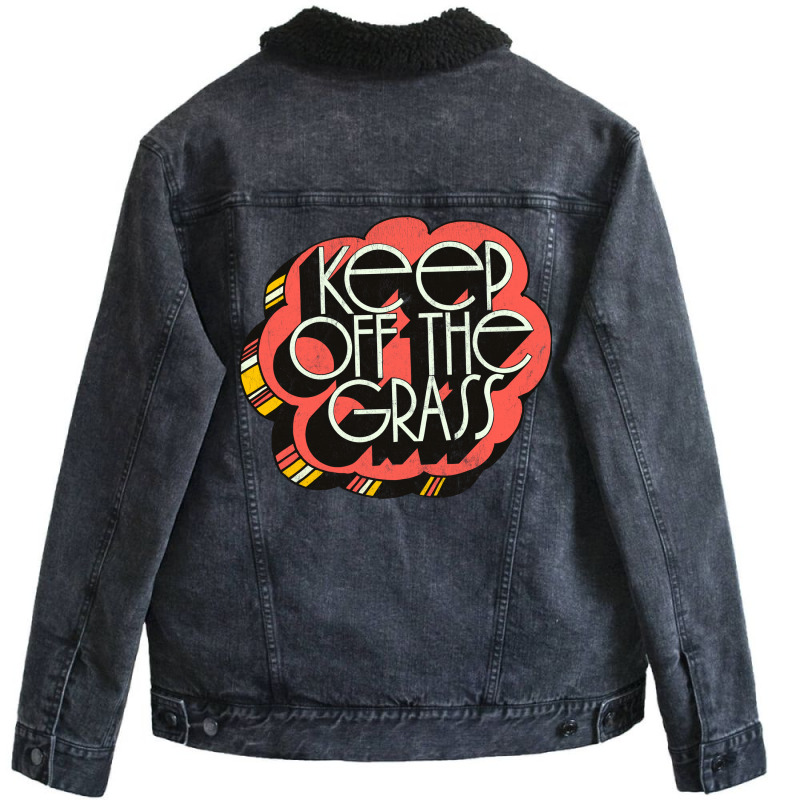 Keep Off The Grass   70s Stoner Design Unisex Sherpa-lined Denim Jacket | Artistshot